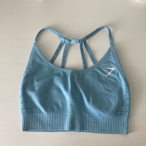 Gymshark blue energy seamless sports bra